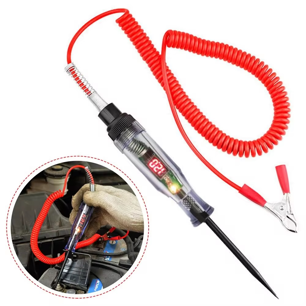 Electronics Repair Tools - เครื่องทดสอบวงจรไฟรถยนต์ 3-120V สำหรับรถยนต์และรถบรรทุก พร้อมหลอดไฟวัดแรงดันไฟฟ้า ปากกาทดสอบวินิจฉัยรถยนต์ อุปกรณ์ซ่อมแซม