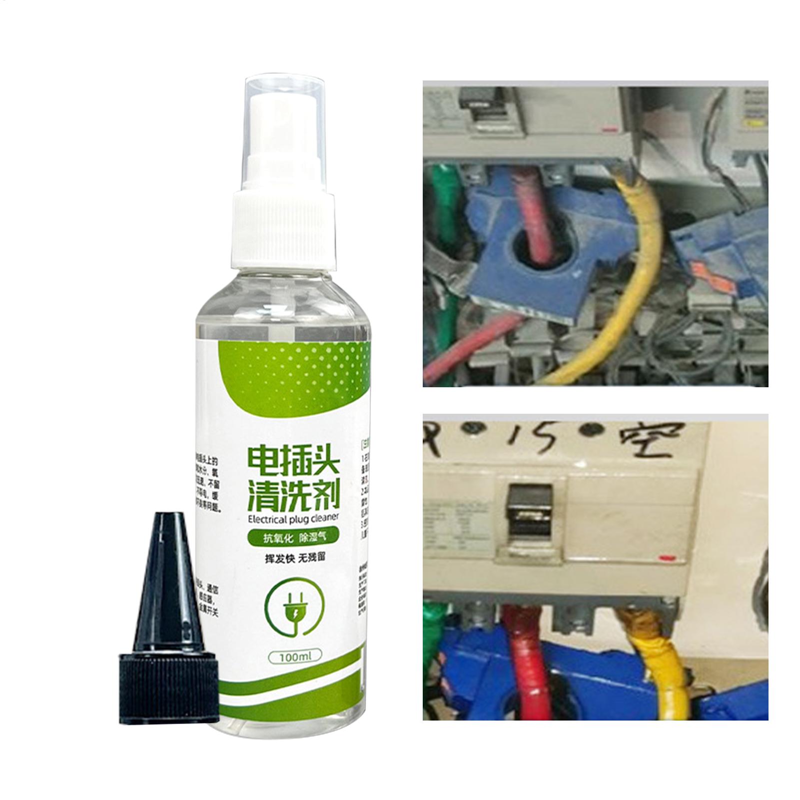Electronics Repair School - น้ำยาทำความสะอาดอุปกรณ์ไฟฟ้า 100 มล. น้ำยาทำความสะอาดอิเล็กทรอนิกส์แบบแห้งเร็ว สเปรย์ละอองฝอย สำหรับปลั๊กรถยนต์